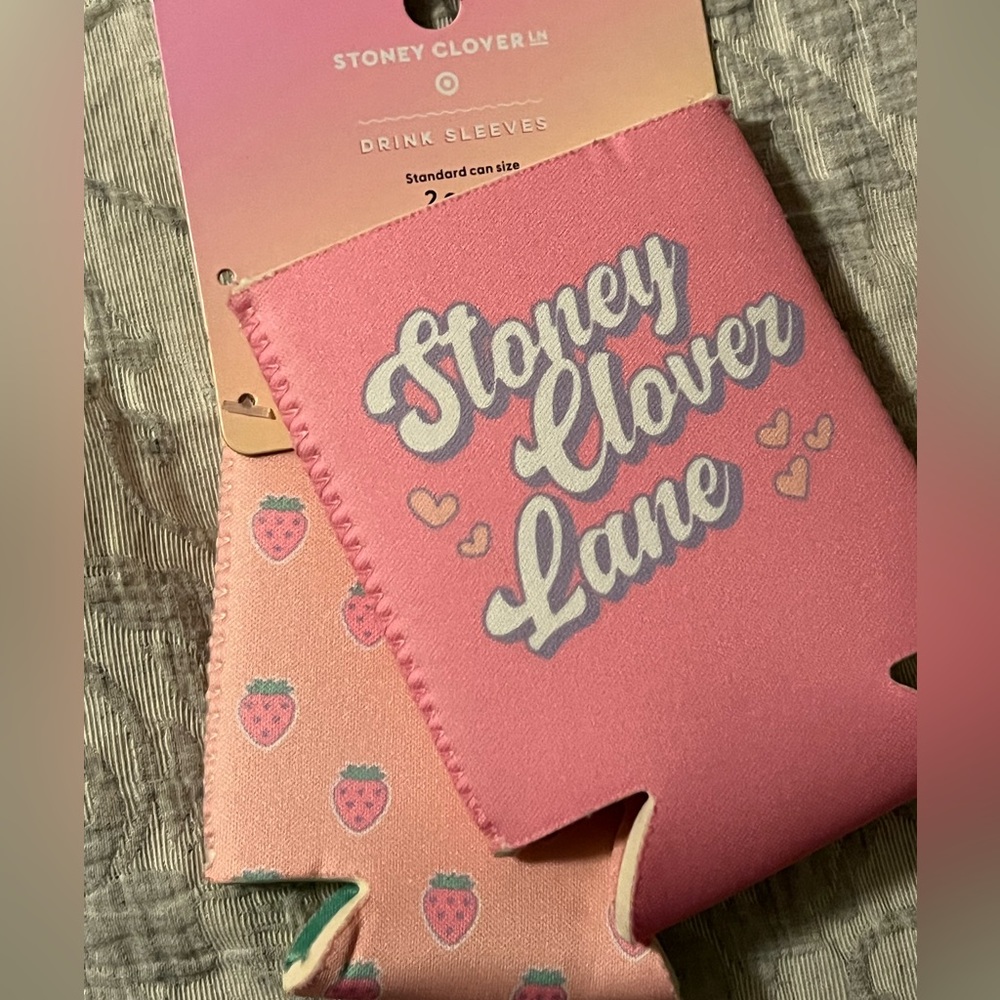 Stoney Clover Lane x Target koozies pink strawberry